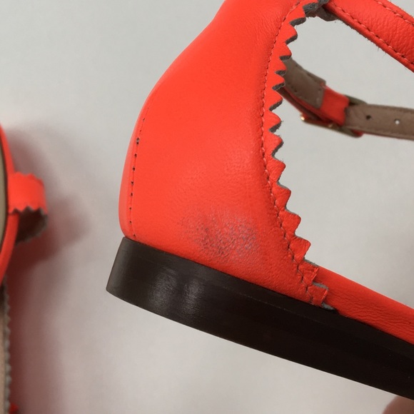 J. Crew Electric Red Tassel Sandals 7.5 - Picture 6 of 8